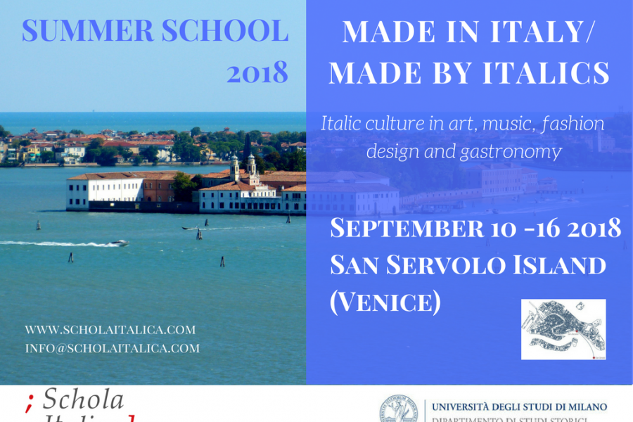 “Made in Italy/Made by Italics”: Summer school 2018